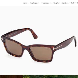 NWC - TOM FORD / Mikel FT 1085 Havana Squared Sunglasses - Polarized Lenses